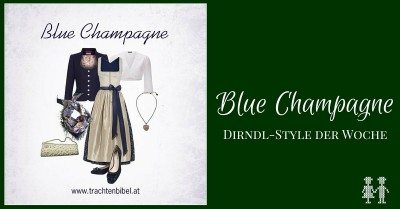 Blue Champagne Dirndl-Style
